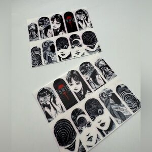 Uzumaki and Tomie nail decals